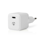 Nedis Seinälaturi | 30 W | PD3.0 30W | Pikalataus-toiminto | 1.5 / 2.0 / 2.5 / 3.0 A | Lähtöliitäntöjen määrä: 1 | USB-C™ | Automaattinen Jännitteen Valinta | Valkoinen