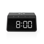 Nedis Herätyskello langattomalla latauksella | Qi-sertifioitu | 5 / 7.5 / 10 / 15 W | USB-A Uros | Yövalo | 2 Hälytysaikojen | Torkkutoiminto