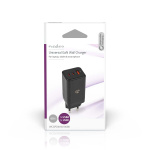 Nedis Seinälaturi | 65 W | GaN | PD3.0 18W / PD3.0 20W / PD3.0 27W / PD3.0 36W / PD3.0 45W / PD3.0 60W / PD3.0 65W / QC3.0 | Pikalataus-toiminto | 3.0 / 3.25 A A | Lähtöliitäntöjen määrä: 3 | USB-A / 2x USB-C™ | Automaattinen Jännitteen Valinta | Musta Nedis Seinälaturi | 65 W | GaN | PD3.0 18W / PD3.0 20W / PD3.0 27W / PD3.0 36W / PD3.0 45W / PD3.0 60W / PD3.0 65W / QC3.0 | Pikalataus-toiminto | 3.0 / 3.25 A A | Lähtöliitäntöjen määrä: 3 | USB-A / 2x USB-C™ | Automaattinen Jännitteen Valinta | Musta