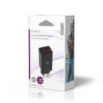 Nedis Seinälaturi | 65 W | GaN | PD3.0 18W / PD3.0 20W / PD3.0 27W / PD3.0 36W / PD3.0 45W / PD3.0 60W / PD3.0 65W / QC3.0 | Pikalataus-toiminto | 3.0 / 3.25 A A | Lähtöliitäntöjen määrä: 3 | USB-A / 2x USB-C™ | Automaattinen Jännitteen Valinta | Musta Nedis Seinälaturi | 65 W | GaN | PD3.0 18W / PD3.0 20W / PD3.0 27W / PD3.0 36W / PD3.0 45W / PD3.0 60W / PD3.0 65W / QC3.0 | Pikalataus-toiminto | 3.0 / 3.25 A A | Lähtöliitäntöjen määrä: 3 | USB-A / 2x USB-C™ | Automaattinen Jännitteen Valinta | Musta