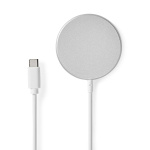 Nedis Langaton laturi | 5 / 7.5 / 10 / 15 W | 1.0 / 1.1 / 1.67 / 2 A | Sisältää kaapelin | USB Type-C™ | 1.00 m