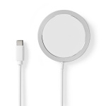 Nedis Langaton laturi | Teline | 5 / 7.5 / 10 / 15 W | 1.0 / 1.1 / 1.67 / 2 A | Sisältää kaapelin | USB Type-C™ | 1.00 m