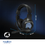 Nedis Peliheadset | Over-Ear-kuulokkeet | Surround | USB Type-A | Kokoontaitettava Mikrofoni | 2.10 m | LED Nedis Peliheadset | Over-Ear-kuulokkeet | Surround | USB Type-A | Kokoontaitettava Mikrofoni | 2.10 m | LED