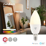 Nedis SmartLife RGB Lamppu | E14 | 470 lm | 4.90 W | Lämpimästä kylmään valkoiseen / RGB | 2200 - 6500 K | Android™ / IOS | Kynttilä | 1 kpl Nedis SmartLife RGB Lamppu | E14 | 470 lm | 4.90 W | Lämpimästä kylmään valkoiseen / RGB | 2200 - 6500 K | Android™ / IOS | Kynttilä | 1 kpl