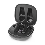 Nedis Täysin langaton Kuulokkeet | Bluetooth® | Suurin akun toistoaika: 5 tuntia | Kosteusohjaus | Latauskotelo | Sisäänrakennettu mikrofoni | Tuki ääniohjaukselle | Vastamelutoiminto | Musta