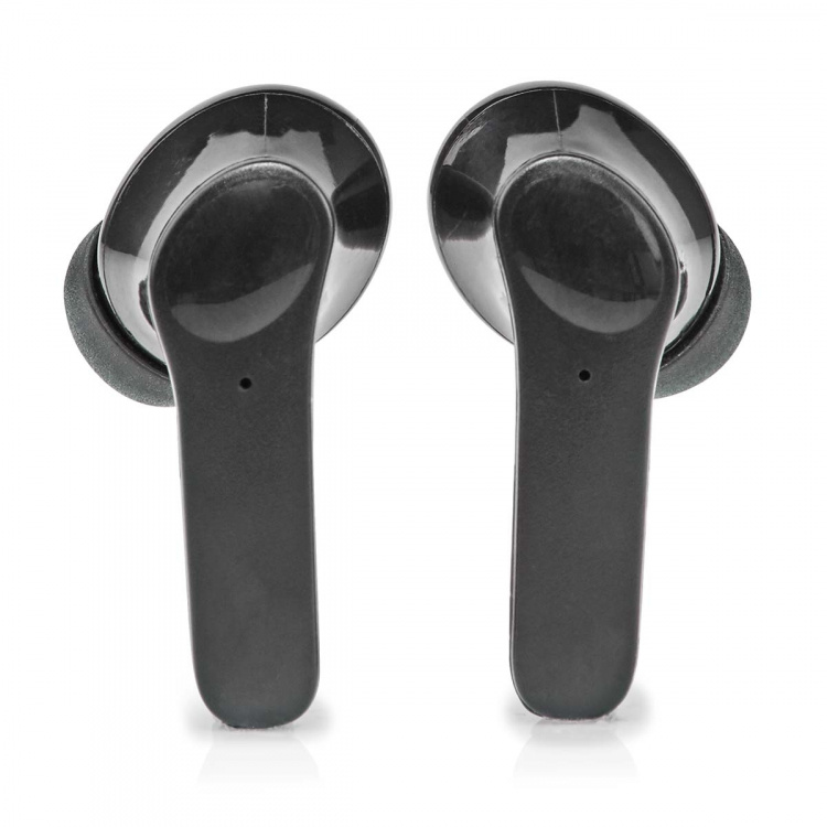Nedis Täysin langaton Kuulokkeet | Bluetooth® | Suurin akun toistoaika: 5 tuntia | Kosteusohjaus | Latauskotelo | Sisäänrakennettu mikrofoni | Tuki ääniohjaukselle | Vastamelutoiminto | Musta