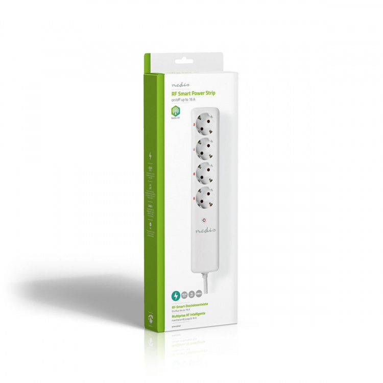 Nedis RF-Pistoke | RF, frequency 433 Mhz | 3680 W | Maadoitettu virtaliitin / Tyyppi F (CEE 7/7) | Valkoinen Nedis RF-Pistoke | RF, frequency 433 Mhz | 3680 W | Maadoitettu virtaliitin / Tyyppi F (CEE 7/7) | Valkoinen