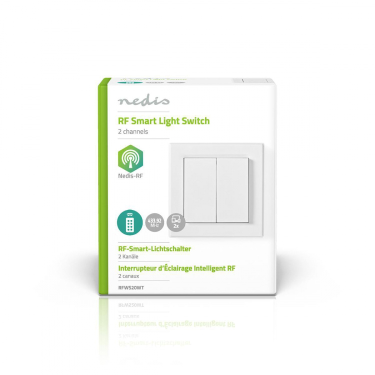 Nedis RF-Pistoke | RF, frequency 433 Mhz | 18 W | Valkoinen Nedis RF-Pistoke | RF, frequency 433 Mhz | 18 W | Valkoinen