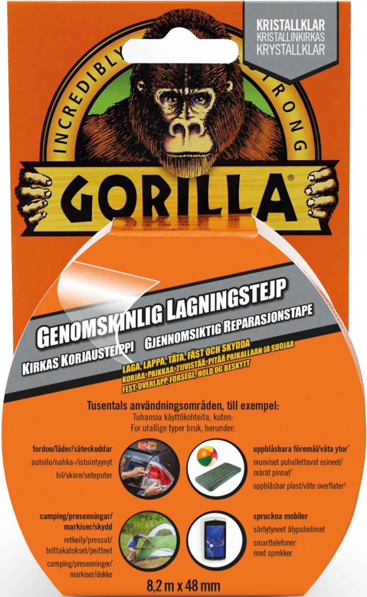 Gorilla Teippi Kiinnitysteippi 1,52 m x 25,4 mm