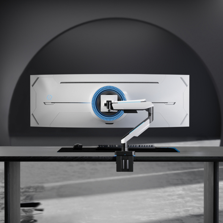 LogiLink Gaming-monitorarm 17-32 med belysning Svart/Vit