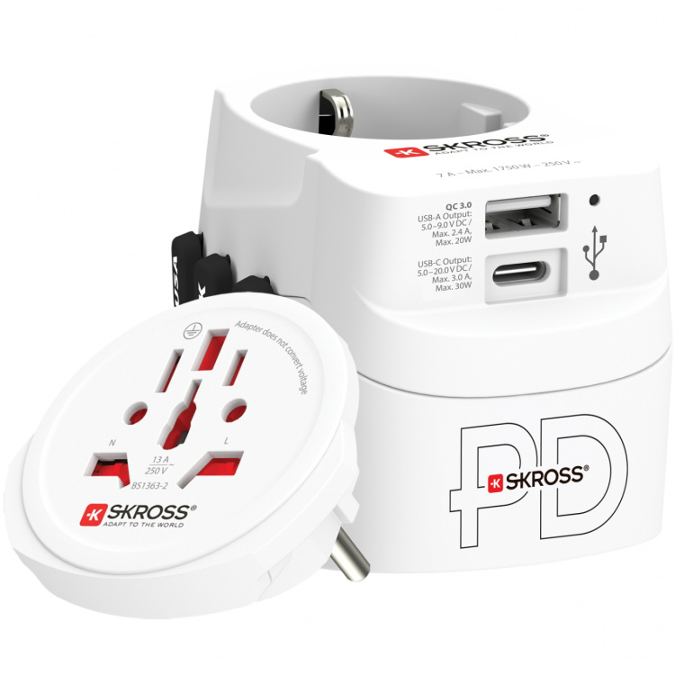 SKROSS PRO Light World AC30PD Reseadapter USB PD 30W SKROSS PRO Light World AC30PD Reseadapter USB PD 30W