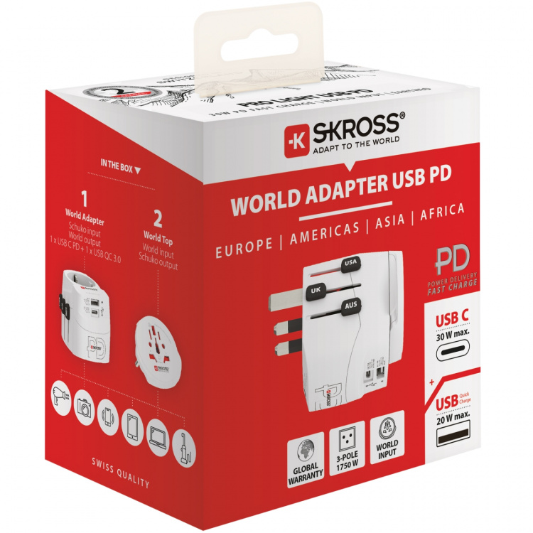 SKROSS PRO Light World AC30PD Reseadapter USB PD 30W SKROSS PRO Light World AC30PD Reseadapter USB PD 30W