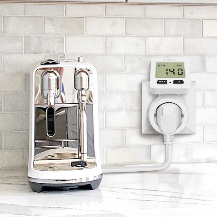 LogiLink Energimätare med kostnadsberäkning Roterbar display LogiLink Energimätare med kostnadsberäkning Roterbar display