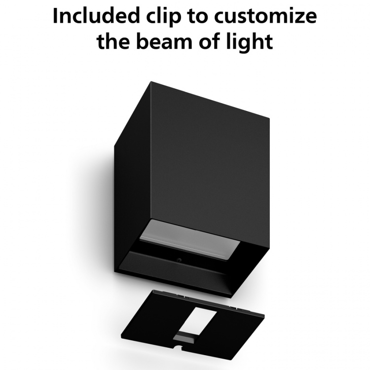 Philips Hue Resonate Vägglampa Nedåtriktad White and Color Ambiance Svart Philips Hue Resonate Vägglampa Nedåtriktad White and Color Ambiance Svart