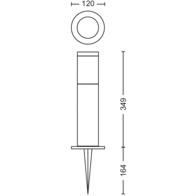 Philips GardenLink Utrecht Piedestal Varmvit 600 lm Antracit