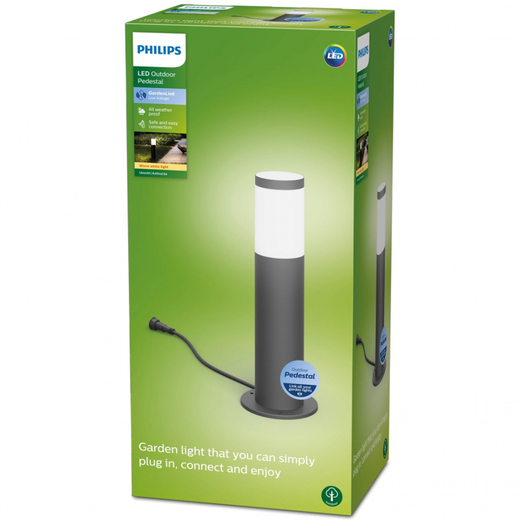 Philips GardenLink Utrecht Piedestal Varmvit 600 lm Antracit