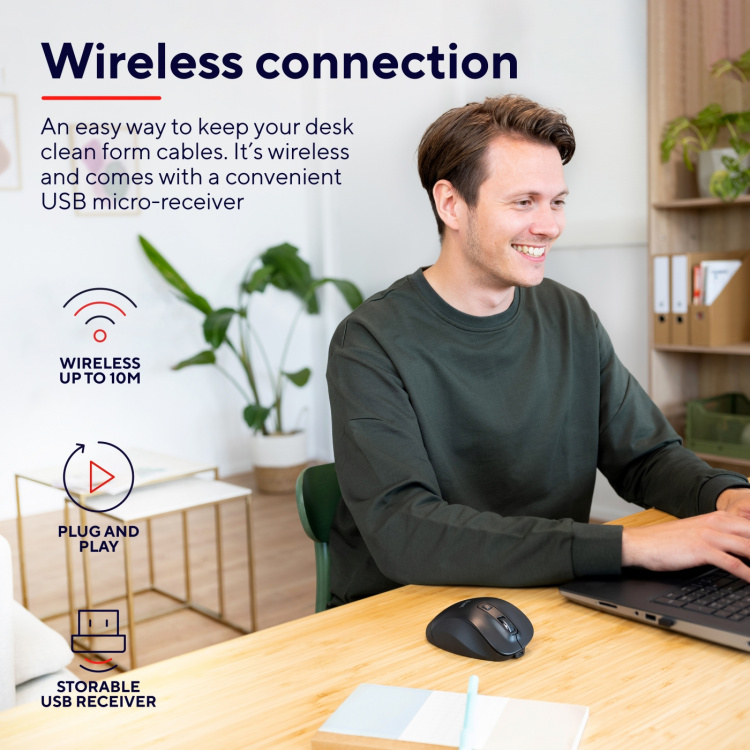 Trust Fyda Trådlös mus Eco Svart Trust Fyda Trådlös mus Eco Svart