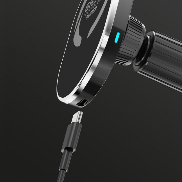 Celly GHOSTSUPERMAGCH MagSafe-bilhållare med trådlös laddning