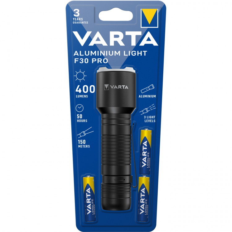 Varta Aluminium Light F30 Pro Ficklampa 400 lm