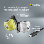 Varta Outdoor Sports Ultralight H30R Pannlampa 300 lm Gul Varta Outdoor Sports Ultralight H30R Pannlampa 300 lm Gul