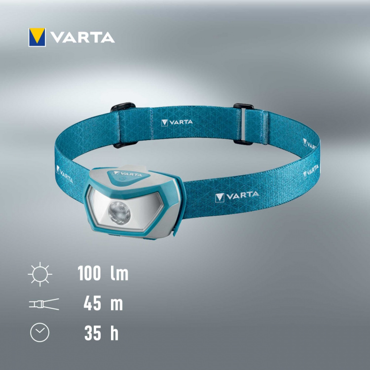 Varta Outdoor Sports H10 Pro Pannlampa 100 lm Blå