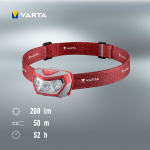 Varta Outdoor Sports H20 Pro Pannlampa 200 lm Röd Varta Outdoor Sports H20 Pro Pannlampa 200 lm Röd