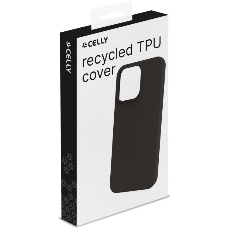 Celly Planet Soft TPU-Cover GRS 100% återvunnen TPU iPhone 15 Svart