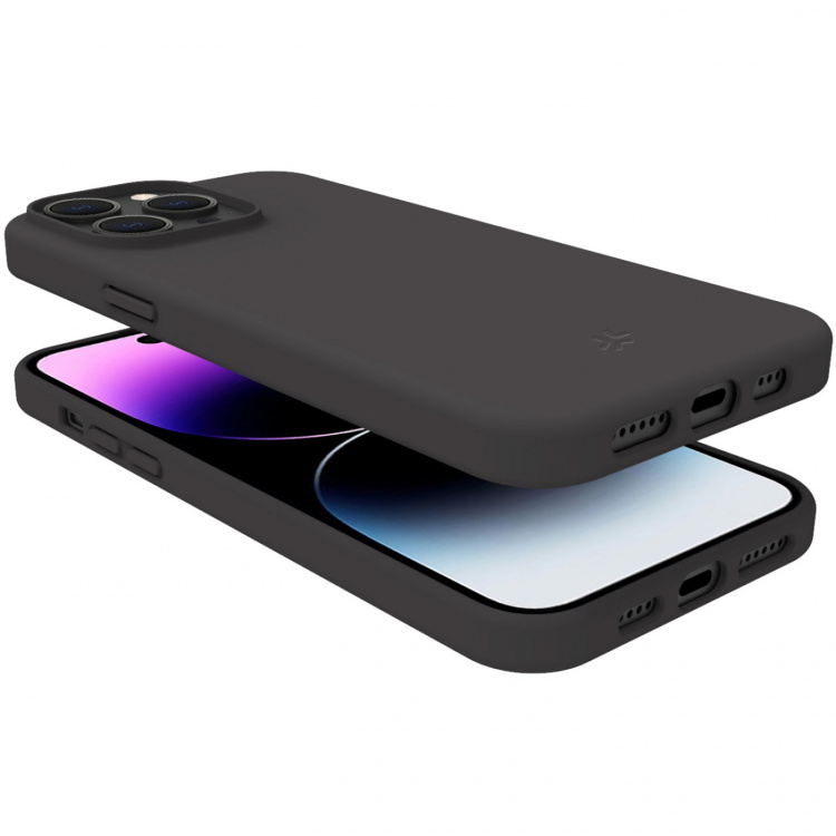 Celly Planet Soft TPU-Cover GRS 100% återvunnen TPU iPhone 15 Pro Max Svart