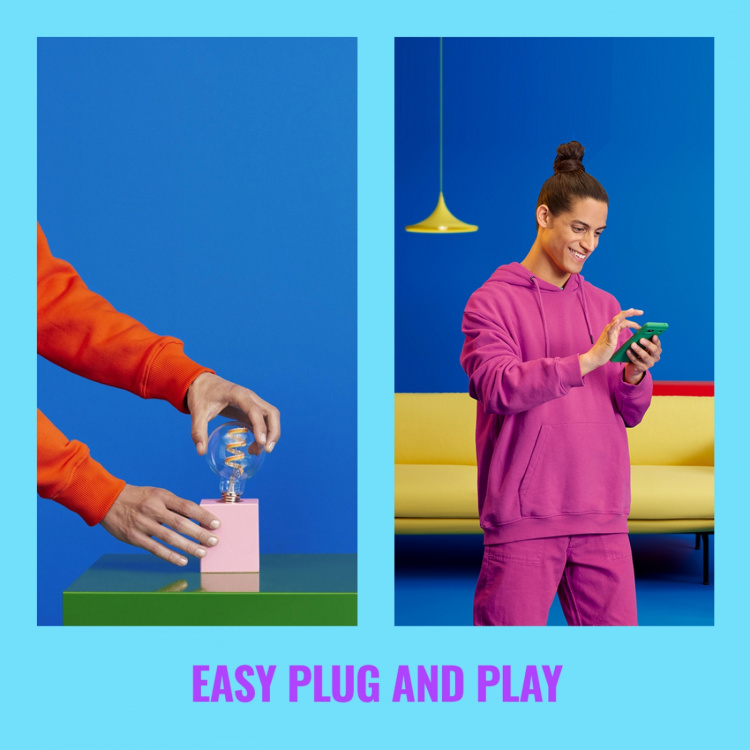 WiZ älylamppu, E27, A60, RGB, Wi-Fi, 2200-6500 K, 470 lm, kirkas, 1 kpl WiZ älylamppu, E27, A60, RGB, Wi-Fi, 2200-6500 K, 470 lm, kirkas, 1 kpl