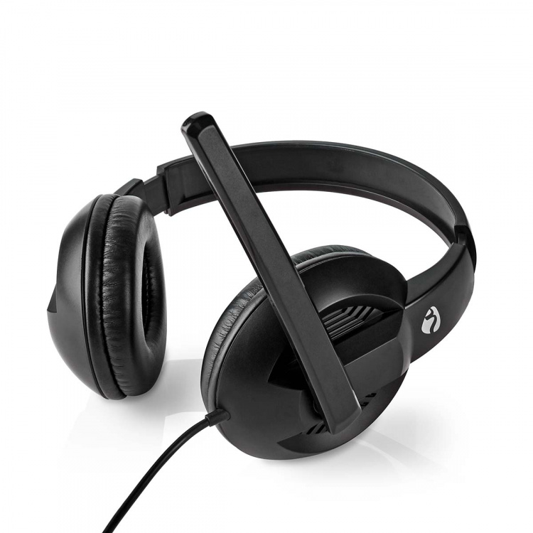 Nedis PC-headset | Over-Ear-kuulokkeet | Stereo | USB Type-A / USB Type-C™ | Kokoontaitettava Mikrofoni | Musta