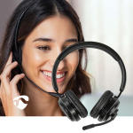 Nedis PC-headset | On-Ear-Kuulokkeet | Stereo | Bluetooth | Kokoontaitettava Mikrofoni | Musta Nedis PC-headset | On-Ear-Kuulokkeet | Stereo | Bluetooth | Kokoontaitettava Mikrofoni | Musta