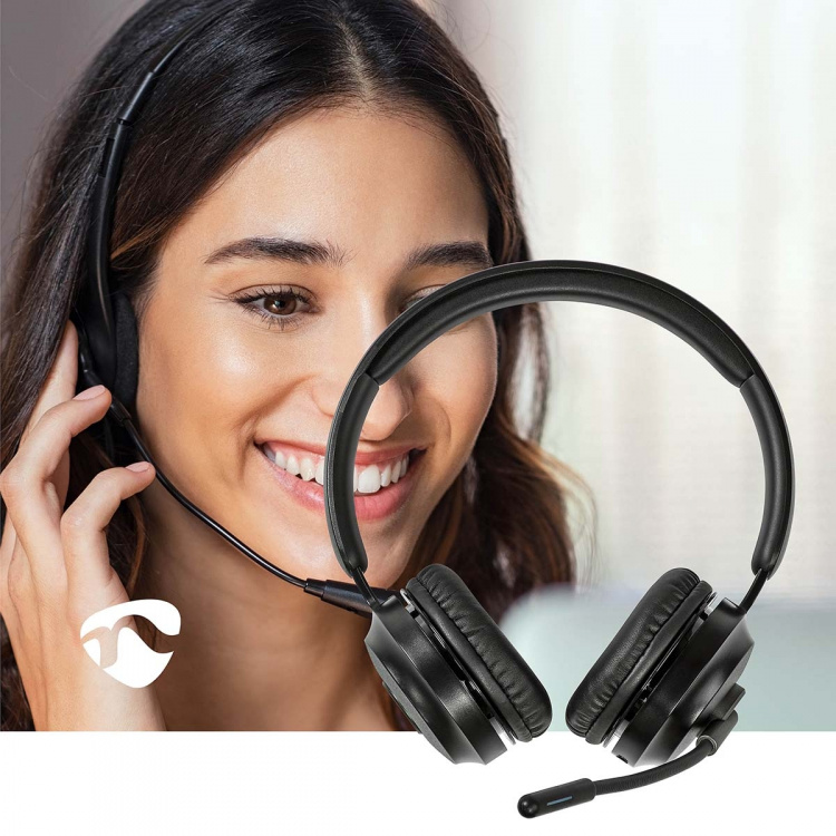 Nedis PC-headset | On-Ear-Kuulokkeet | Stereo | Bluetooth | Kokoontaitettava Mikrofoni | Musta Nedis PC-headset | On-Ear-Kuulokkeet | Stereo | Bluetooth | Kokoontaitettava Mikrofoni | Musta