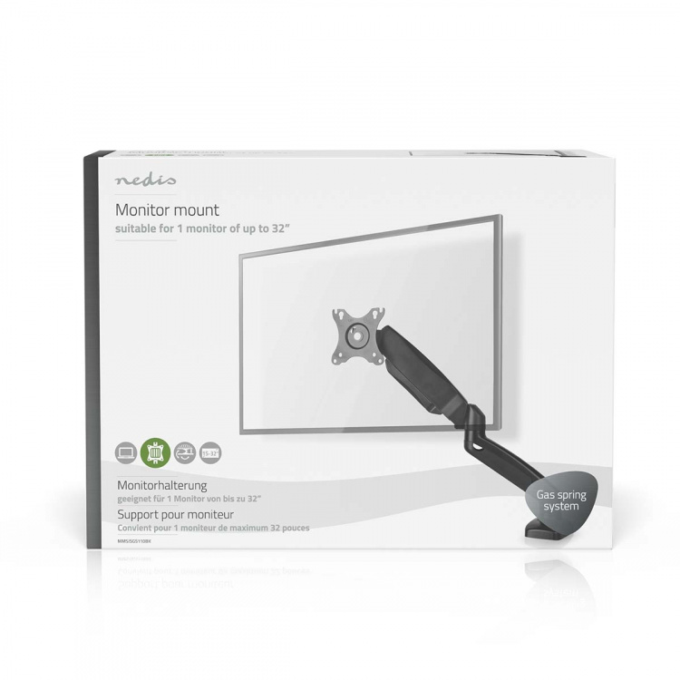 Nedis Monitorin Pöytäteline | Kaasujousi | 1 näyttö | 15 - 32  Nedis Monitorin Pöytäteline | Kaasujousi | 1 näyttö | 15 - 32