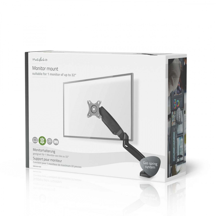 Nedis Monitorin Pöytäteline | Kaasujousi | 1 näyttö | 15 - 32  Nedis Monitorin Pöytäteline | Kaasujousi | 1 näyttö | 15 - 32