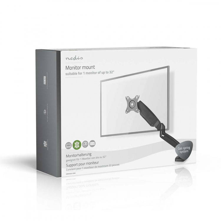 Nedis Monitorin Pöytäteline | Kaasujousi | 1 näyttö | 15 - 32  Nedis Monitorin Pöytäteline | Kaasujousi | 1 näyttö | 15 - 32
