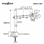 Nedis Monitorin Pöytäteline | 1 Näyttö(t) | 15 - 32 