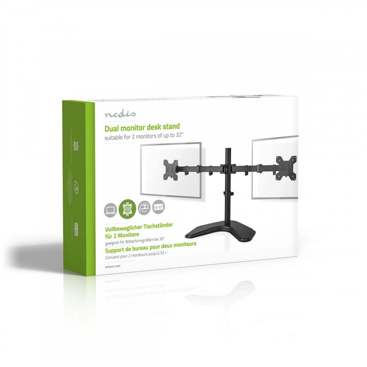 Nedis Monitorin Pöytäteline | 2 Näyttöä | 15 - 32 