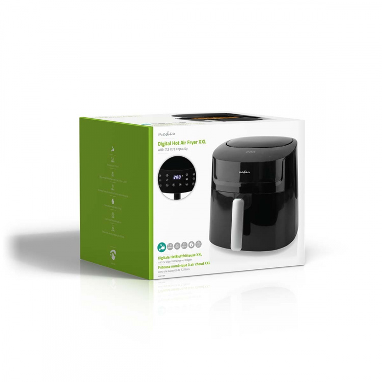 Nedis Kuumailmakeitin | 7,2 l | Ajastin: 240 min | Esiasetettujen ohjelmien lukumäärä: 8 | Digitaalinen | Musta Nedis Kuumailmakeitin | 7,2 l | Ajastin: 240 min | Esiasetettujen ohjelmien lukumäärä: 8 | Digitaalinen | Musta