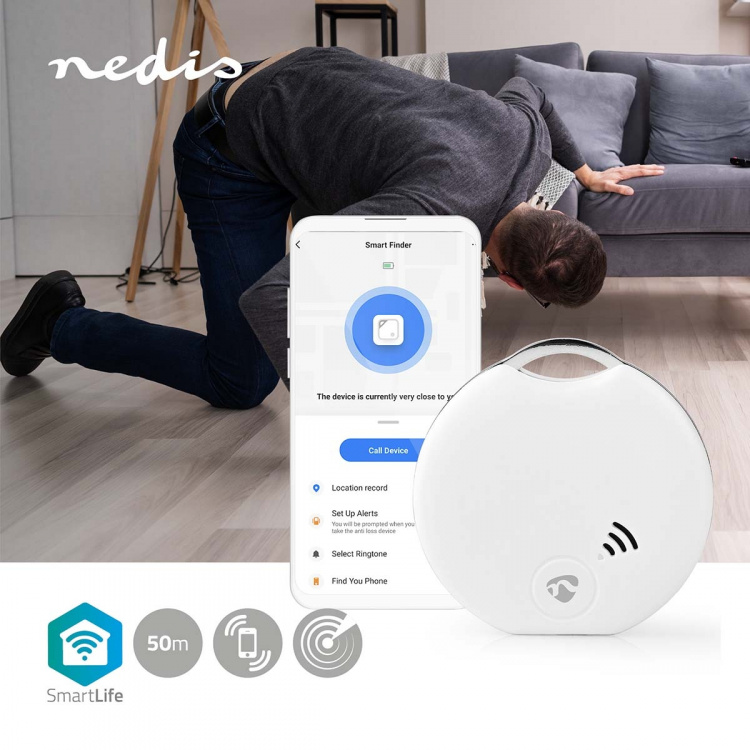 Nedis SmartLife Avaimen Etsijä | Paristokäyttöinen | 1x CR2032 | Paristot sisältyvät | Bluetooth® versio: 4.0 | Pariston ikä jopa: 1 Vuotta | Valkoinen | 1 kpl Nedis SmartLife Avaimen Etsijä | Paristokäyttöinen | 1x CR2032 | Paristot sisältyvät | Bluetooth® versio: 4.0 | Pariston ikä jopa: 1 Vuotta | Valkoinen | 1 kpl