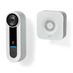 Nedis SmartLife Video Ovipuhelin | Wi-Fi | Verkkovirtakäyttöinen | 1536x1536 | MicroSD (ei sisälly) / Onvif / Pilvipalvelutallennus (valinnainen) | IP65 | Liiketunnistimella | Valkoinen