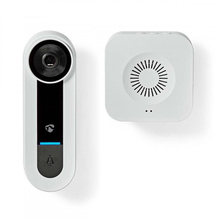 Nedis SmartLife Video Ovipuhelin | Wi-Fi | Verkkovirtakäyttöinen | 1536x1536 | MicroSD (ei sisälly) / Onvif / Pilvipalvelutallennus (valinnainen) | IP65 | Liiketunnistimella | Valkoinen
