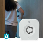Nedis SmartLife Soittokello | 433 MHz | Tarvikkeet tuotteelle: WIFICDP10GY / WIFICDP30WT / WIFICDP40CWT | Paristokäyttöinen / USB Virta | 4 ääntä | 4.5 V DC / 5 V DC | Säädettävä äänenvoimakkuus | Valkoinen