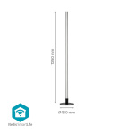 Nedis SmartLife-tunnelmalamppu | Wi-Fi | Tube | 180 lm | Lämpimästä kylmään valkoiseen / RGBIC | 2700 - 6500 K | 10 W | Metalli / Silikoni | 1 kpl