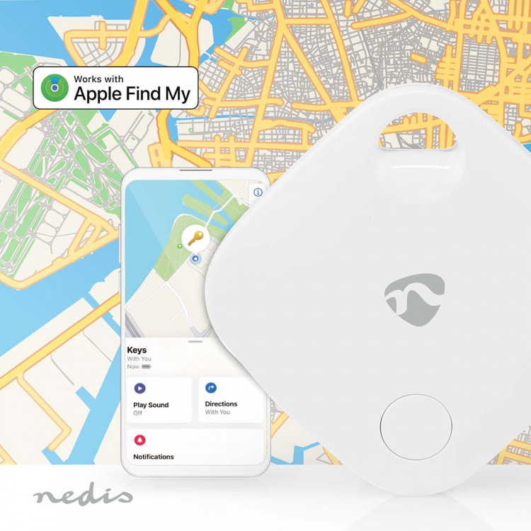 Nedis Avaimen Etsijä | Sopii käytettäväksi: Apple Find My App | Paristokäyttöinen | 1x CR2032 | Paristot sisältyvät | Bluetooth® versio: 5.1 | Pariston ikä jopa: 1 Vuotta | Valkoinen | 1 kpl Nedis Avaimen Etsijä | Sopii käytettäväksi: Apple Find My App | Paristokäyttöinen | 1x CR2032 | Paristot sisältyvät | Bluetooth® versio: 5.1 | Pariston ikä jopa: 1 Vuotta | Valkoinen | 1 kpl