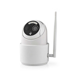 Nedis SmartLife Ulkokamera | Full HD 1080p | Kääntö/kallistus | IP65 | Maks. akunkesto: 5 Kuukautta | MicroSD (ei sisälly) / Pilvipalvelutallennus (valinnainen) | 5 V DC | Liiketunnistimella | Yökuvaus | Valkoinen