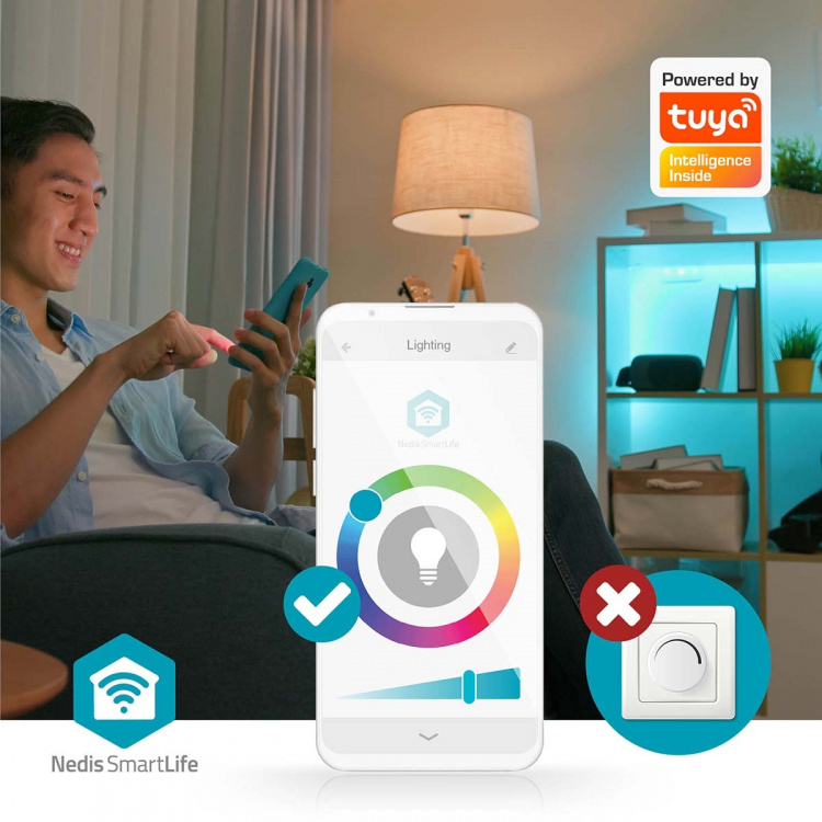 Nedis SmartLife Kattovalo | Lämpimästä kylmään valkoiseen / RGB | Pyöreä | Halkaisija: 290 mm | 1800 lm | 2700 - 6500 K | IP20 | Energialuokka: F | Android™ / IOS Nedis SmartLife Kattovalo | Lämpimästä kylmään valkoiseen / RGB | Pyöreä | Halkaisija: 290 mm | 1800 lm | 2700 - 6500 K | IP20 | Energialuokka: F | Android™ / IOS