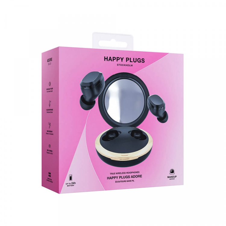 Happy Plugs Kuuloke Adore In-Ear Musta Happy Plugs Kuuloke Adore In-Ear Musta