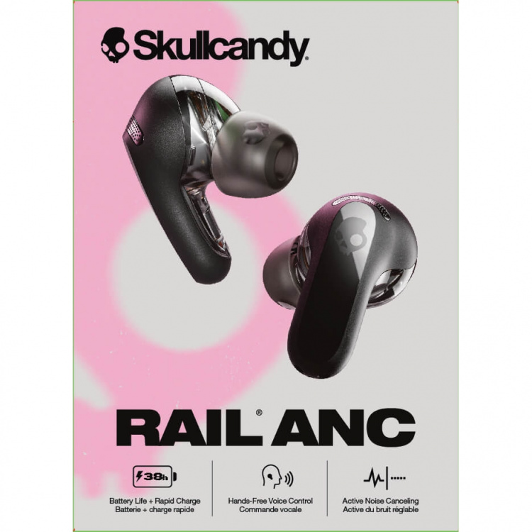 Skullcandy Headphone Rail ANC True WirelessIn-Ear Black Skullcandy Headphone Rail ANC True WirelessIn-Ear Black