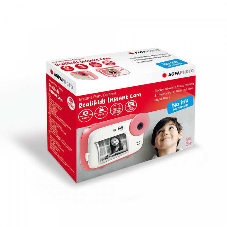 Agfa Instant Print Camera Realikids Pink
