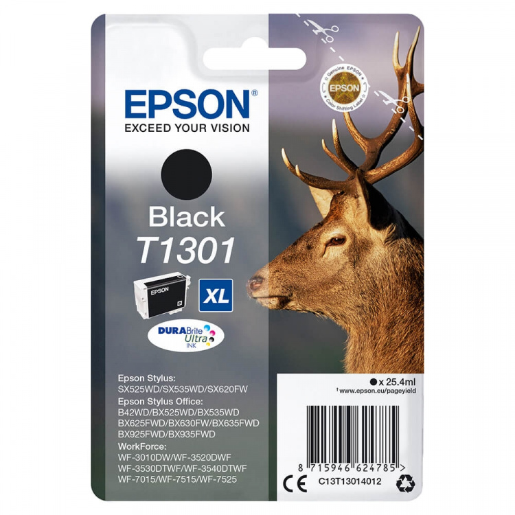 EPSON Musteet C13T13014012 T1301 Musta Stag